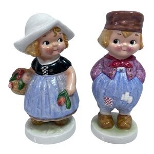Goebel Dolly Dingle Series Hansie & Holland Figurines 5.5" Made in W. Germany